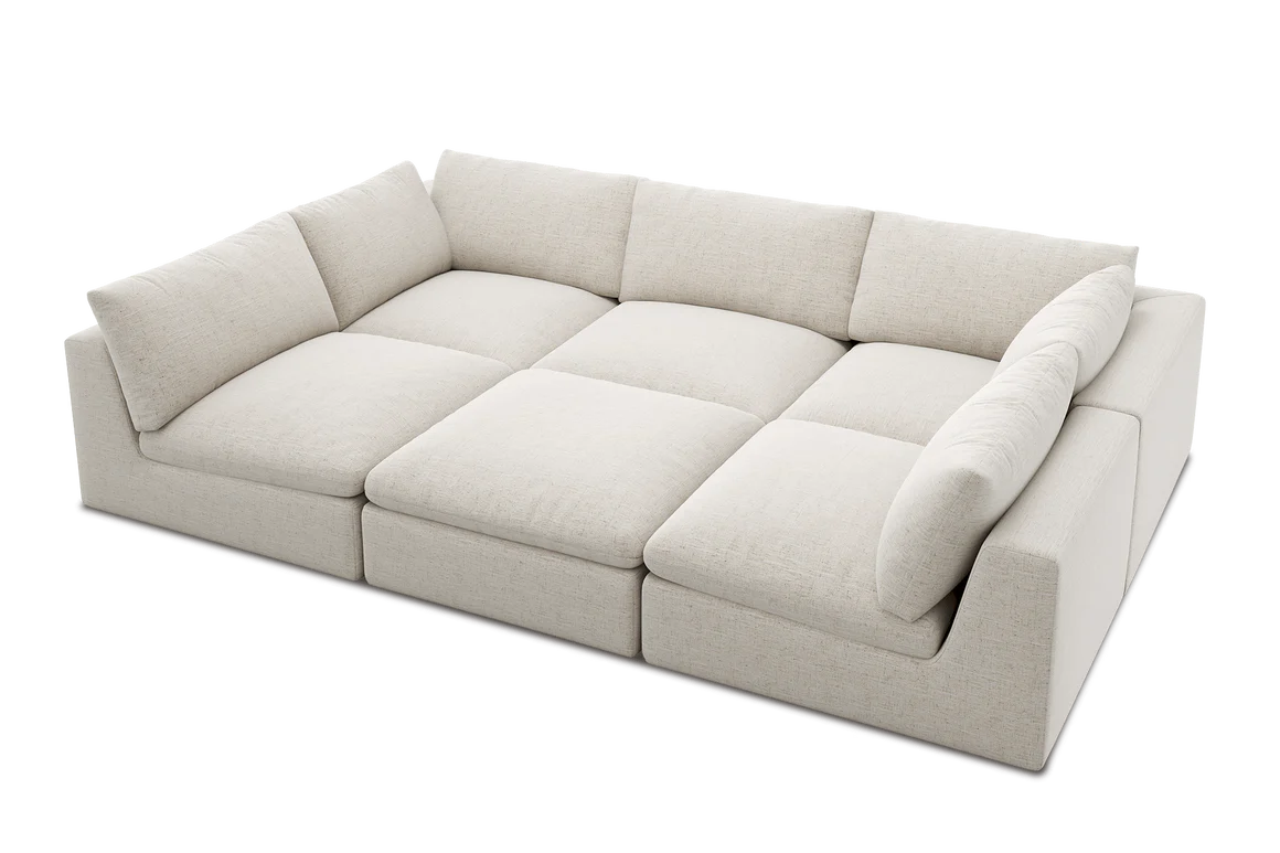 Carolina Modular Plush 6-Piece Sectional