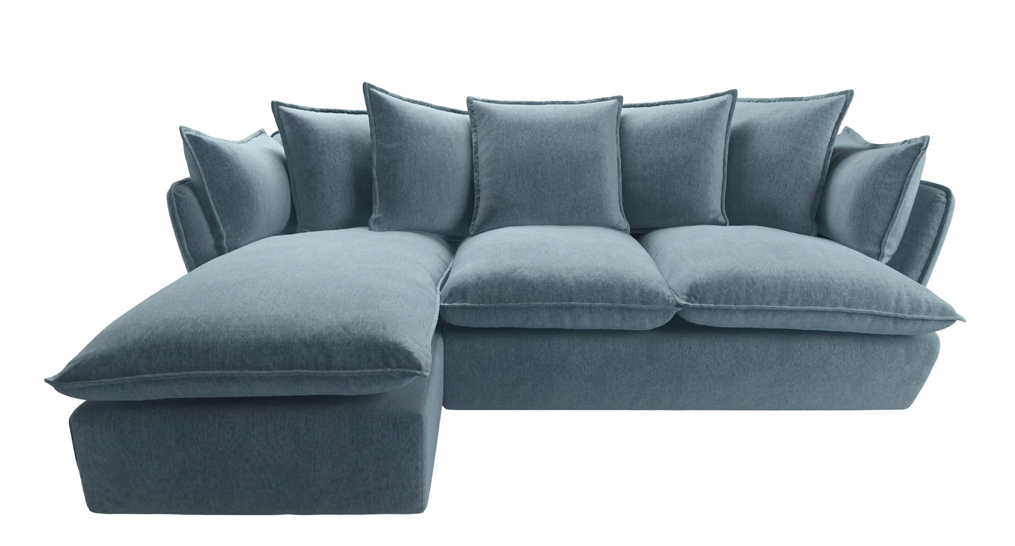 Marino Left Hand Chase Feather Sofa