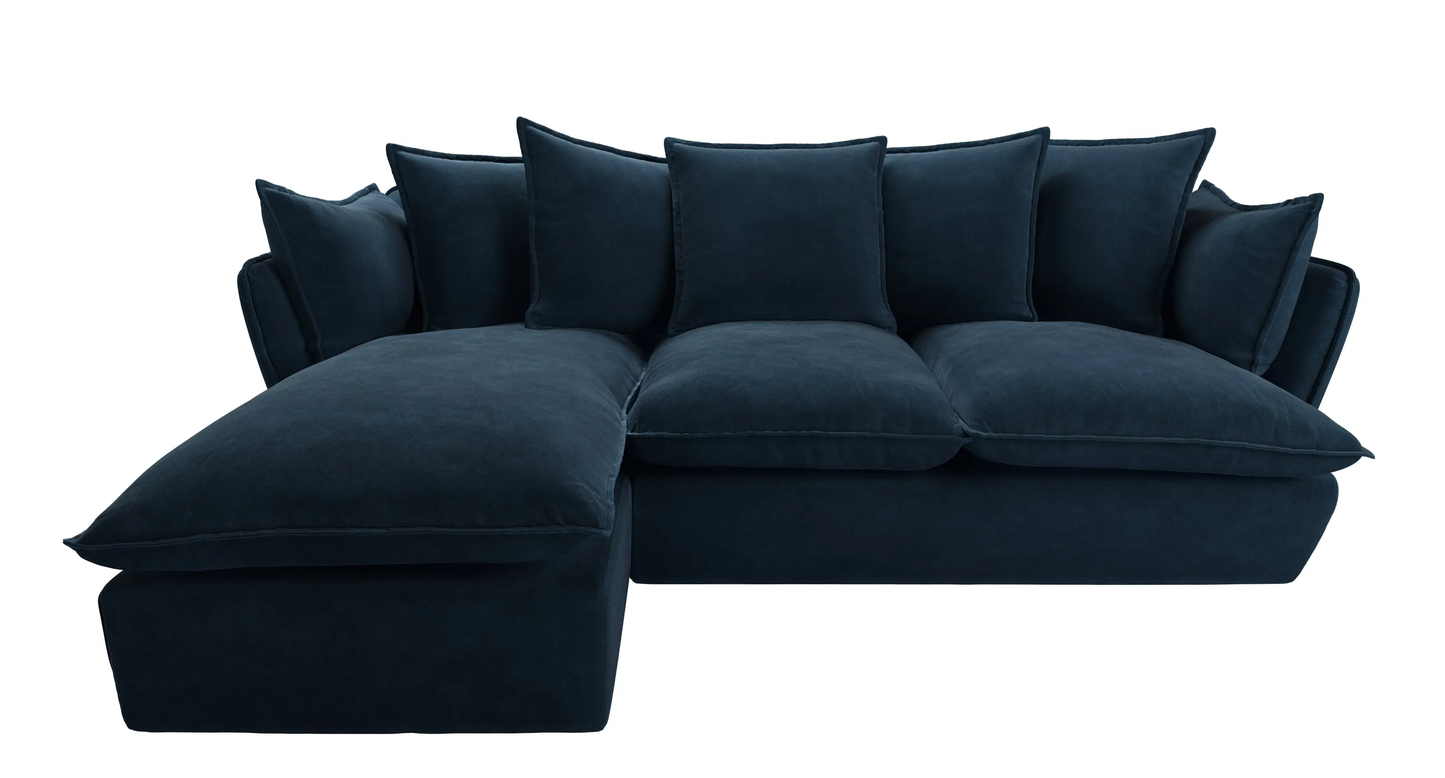 Marino Left Hand Chase Feather Sofa