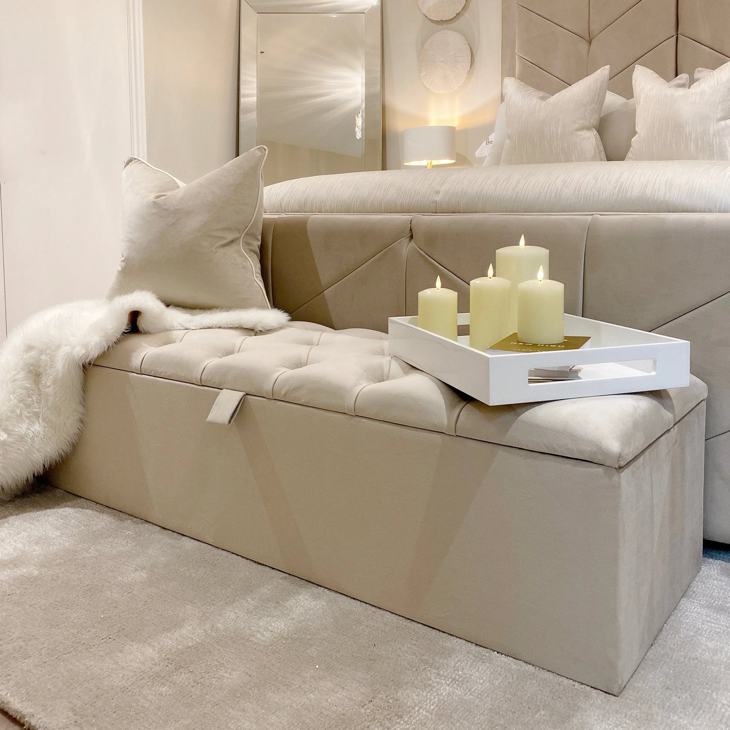 Belvoir Buttoned Ottoman Box