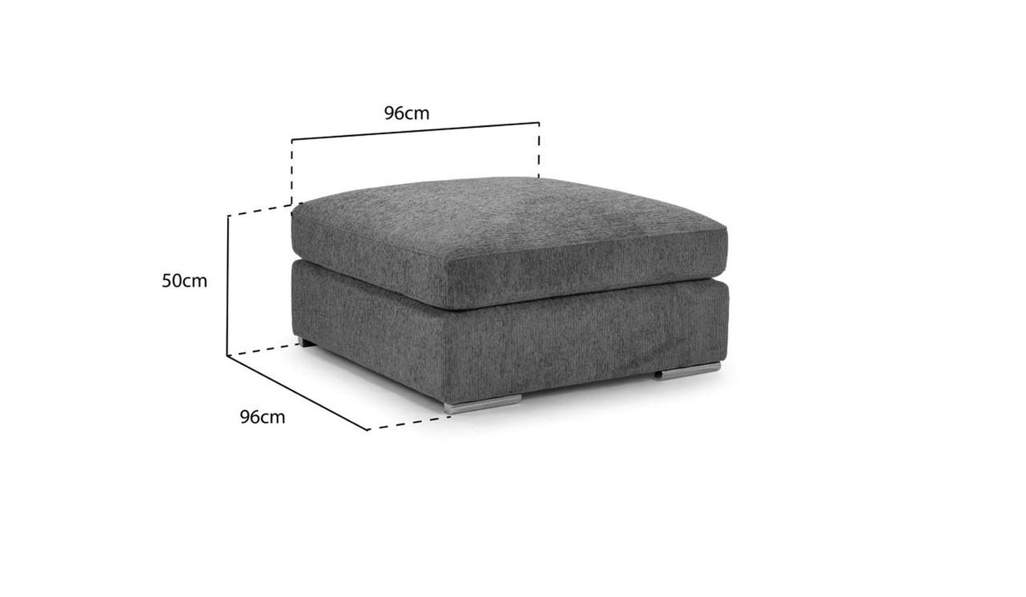 Grand Beige Corner Sofa Footstool