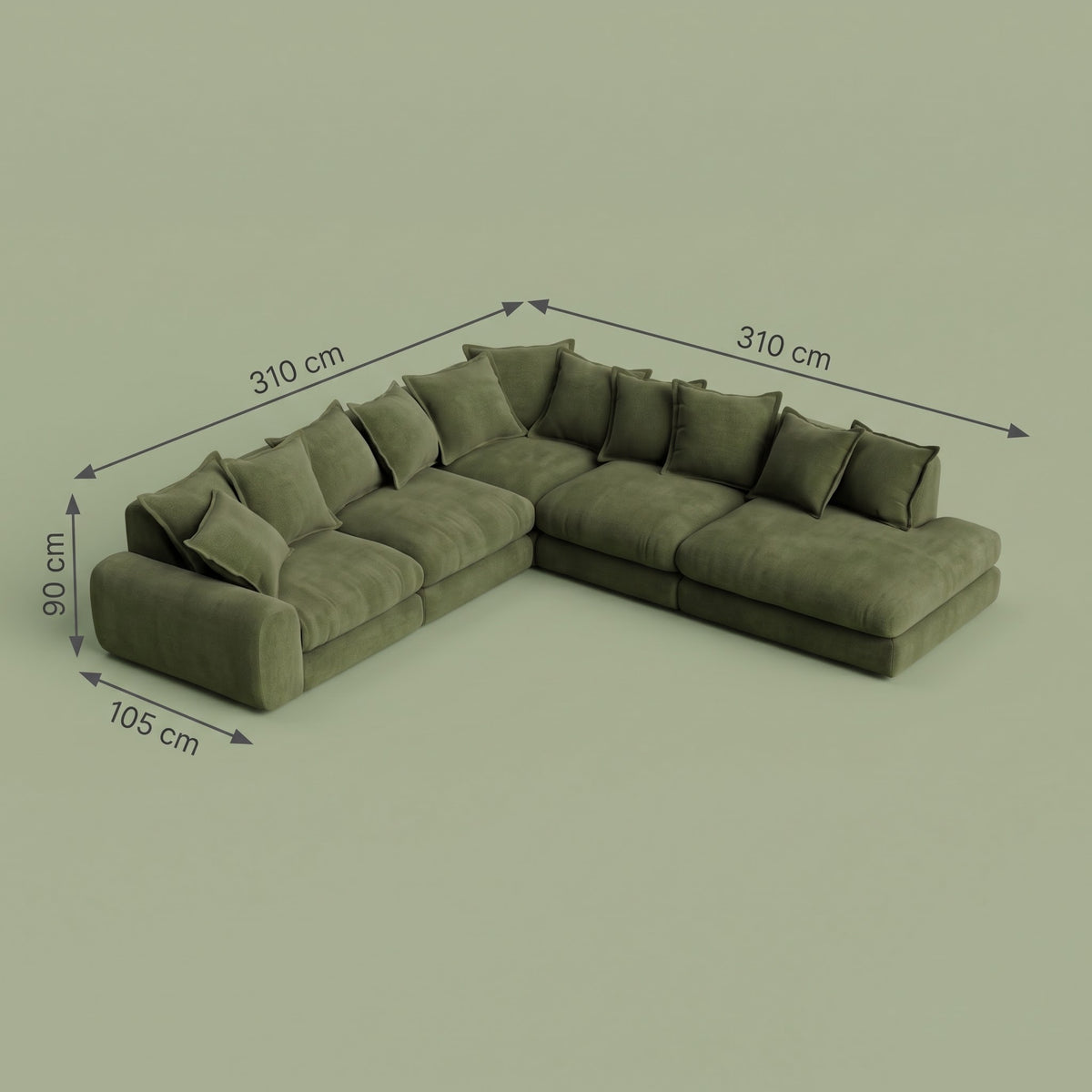 Milo Modular Left Hand Chaise Corner