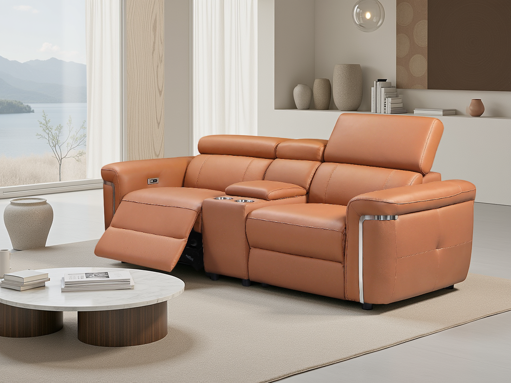 Kensington 2 Seater Recliner Sofa in Tan