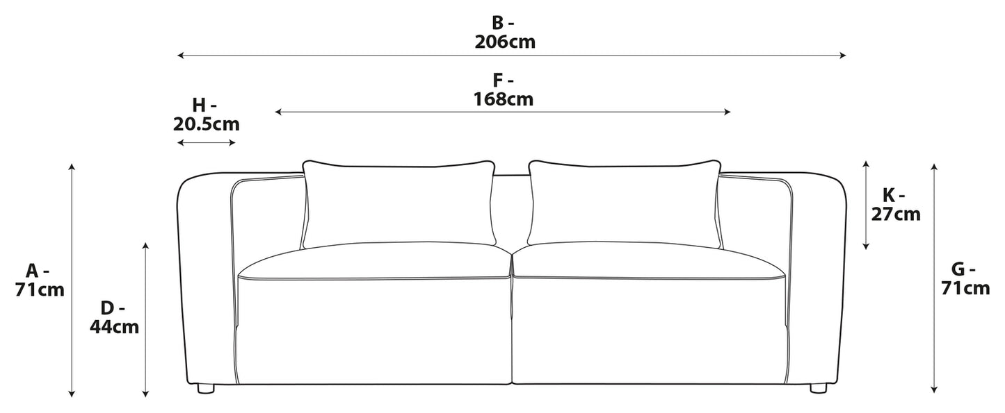 Vogue Modular 3 Seater Sofa