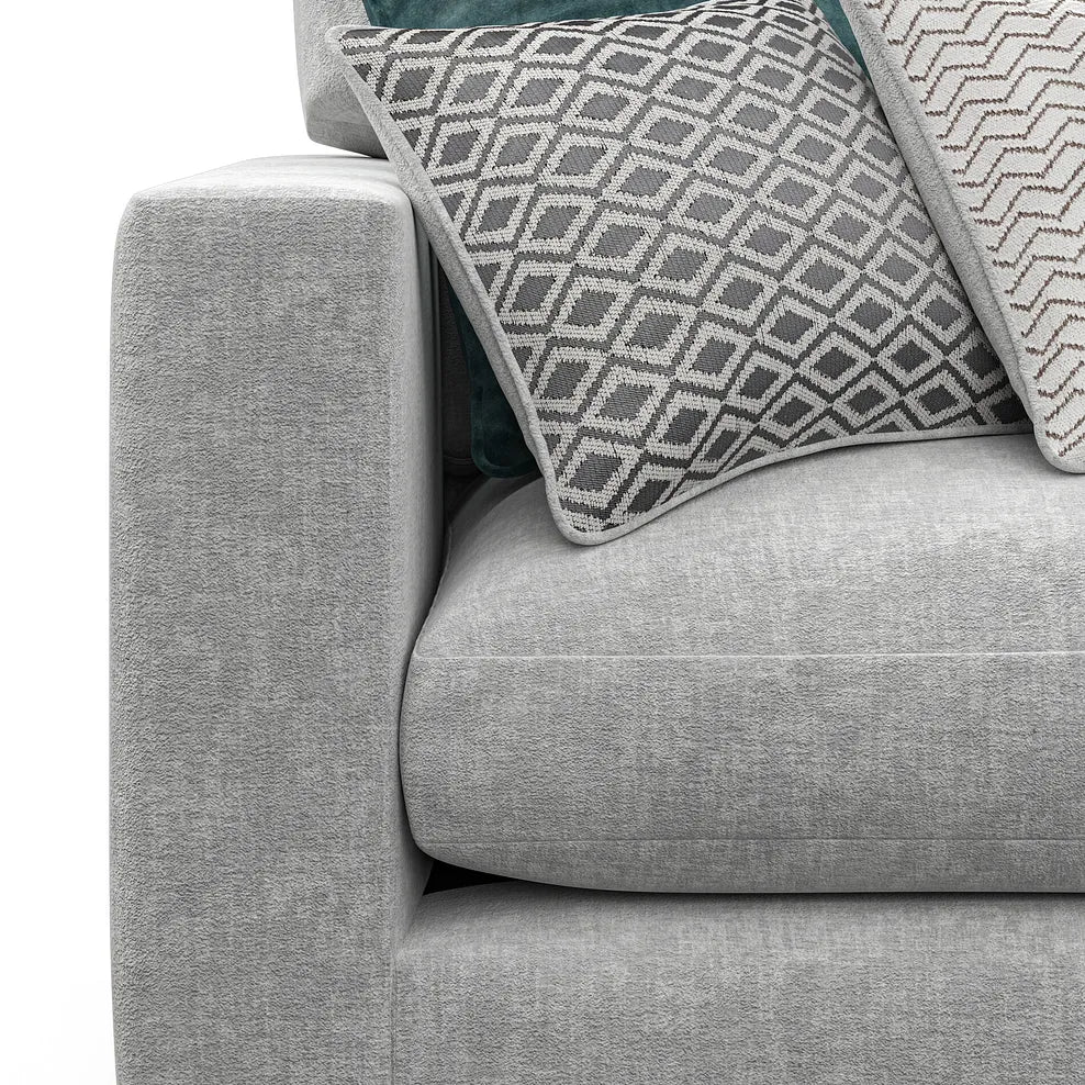 Noir Luxe U Shape 3 Seat Double Chaise End Sofa