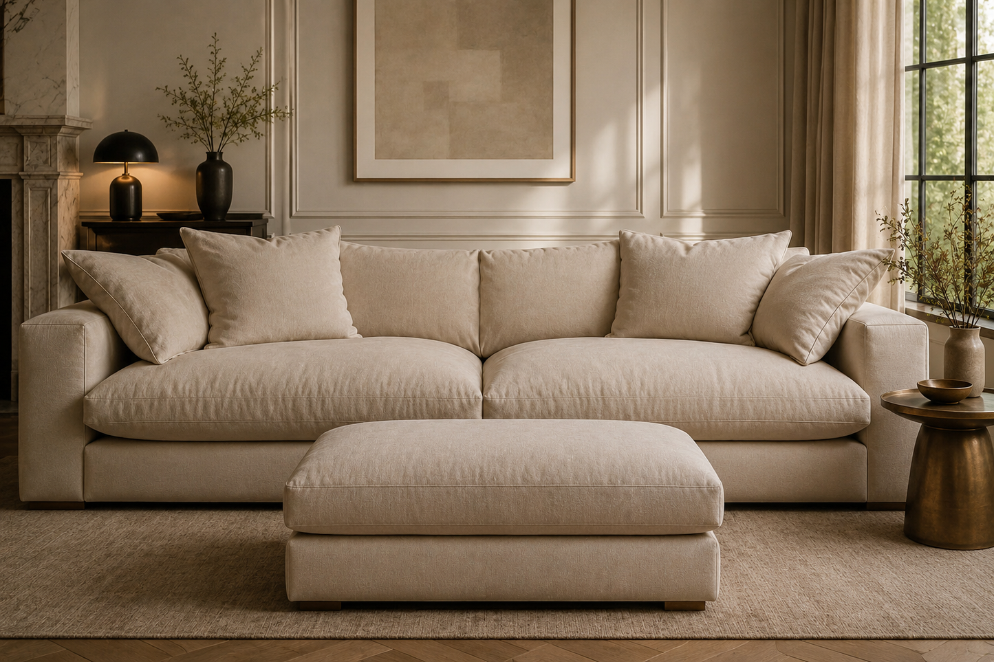Aurelio3 Seater with Footstool