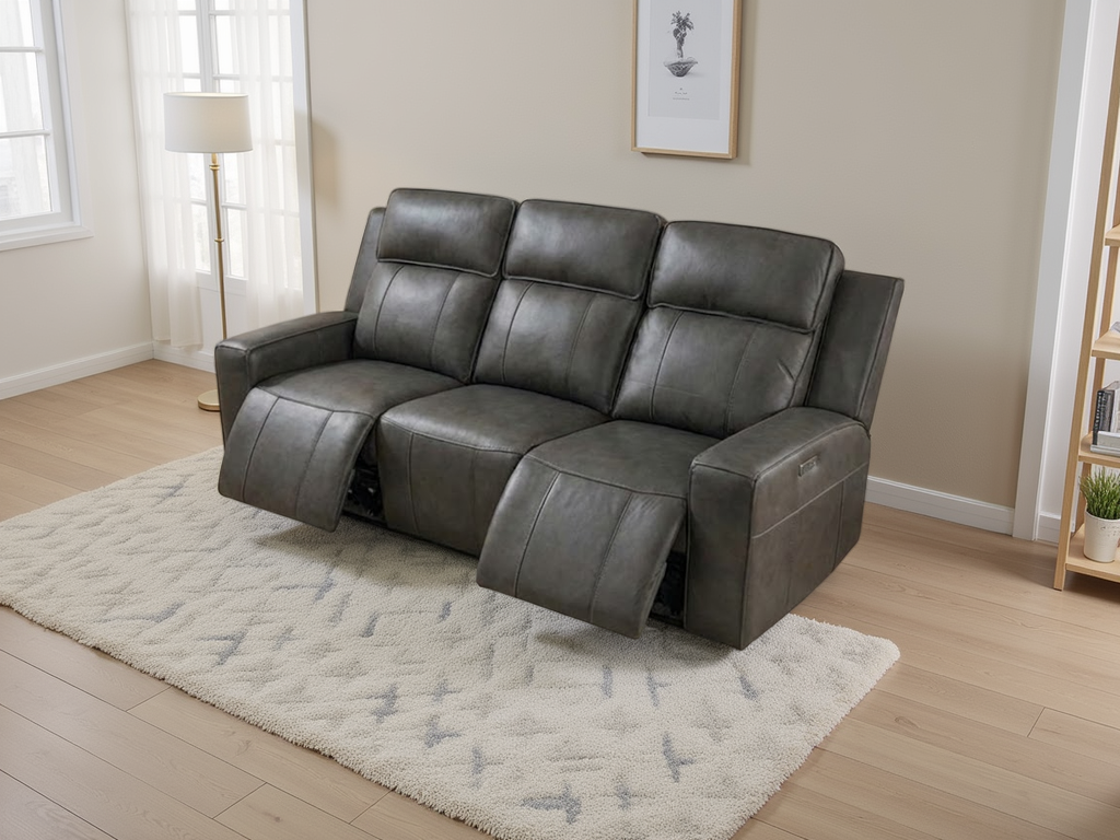 Valencia 3 Seater Recliner Sofa in Grey