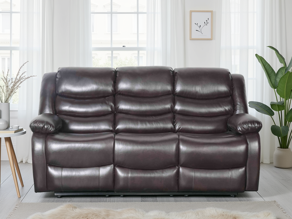 Mayfair 3 Seater Recliner Sofa in Brown