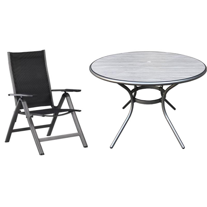 Adria 60cm 2 Seat Polywood Aluminiumminium Bistro Garden Set Reclining - Vogue Vocus outdoor garden furniture set