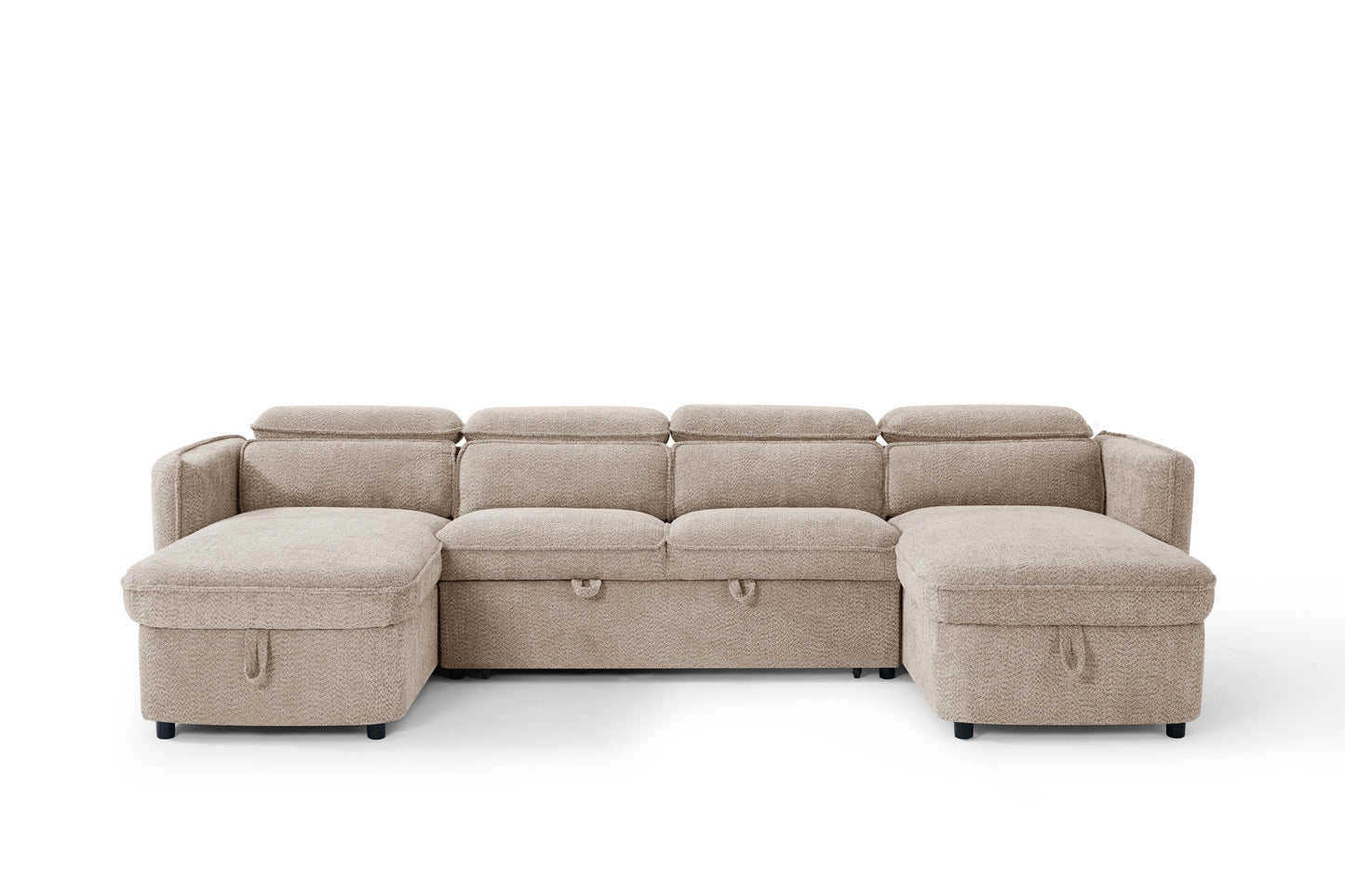 Valenza U-Shape Sofa Bed in Beige