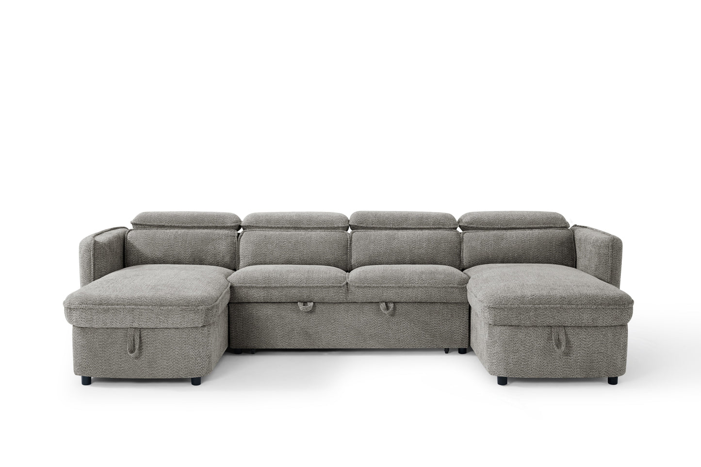 Valenza U-Shape Sofa Bed in Grey