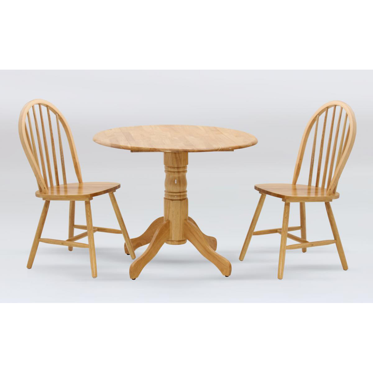 Madison Drop Leaf Dining Set with 2 Dining Chairs Natural - luxury dining furniture