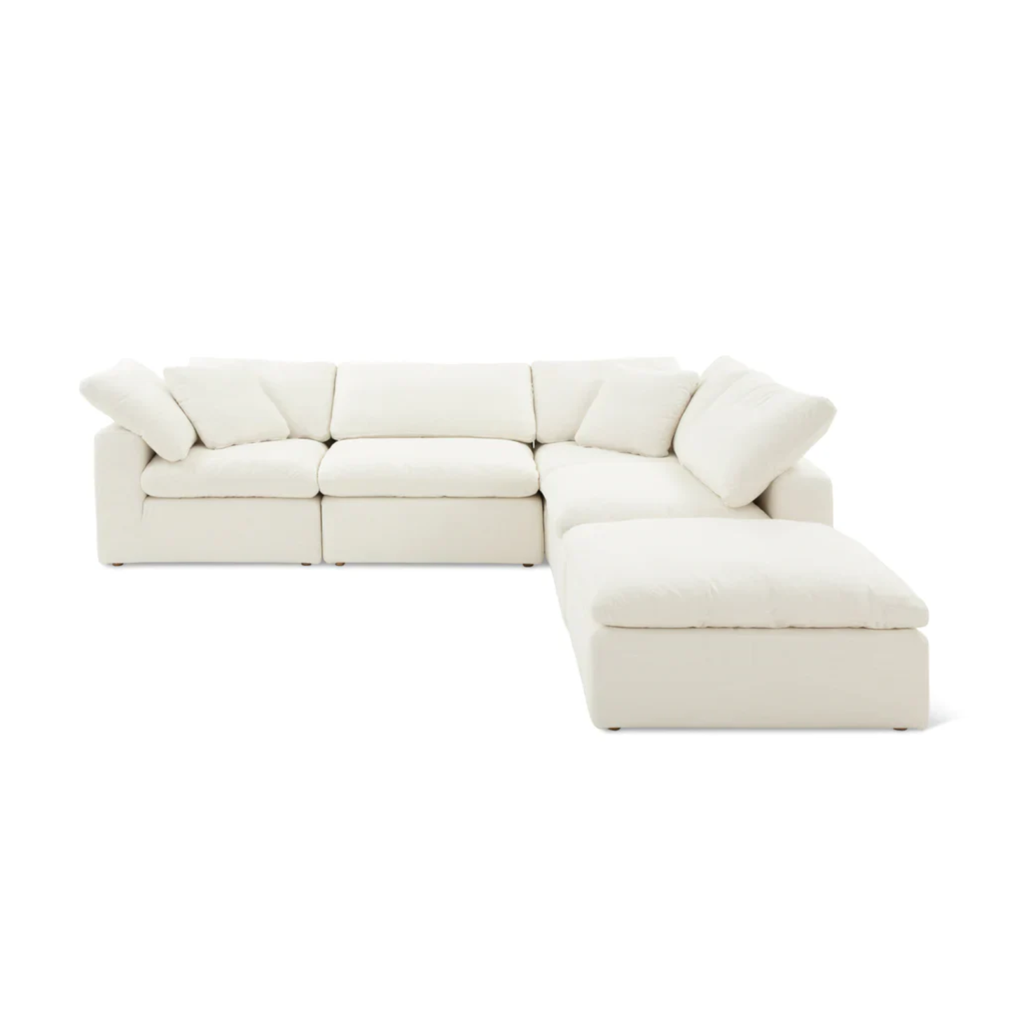 Lunara Cloud Open End Corner Sofa With Stool - luxury soft fibre cloud sofa by Vogue Vocus