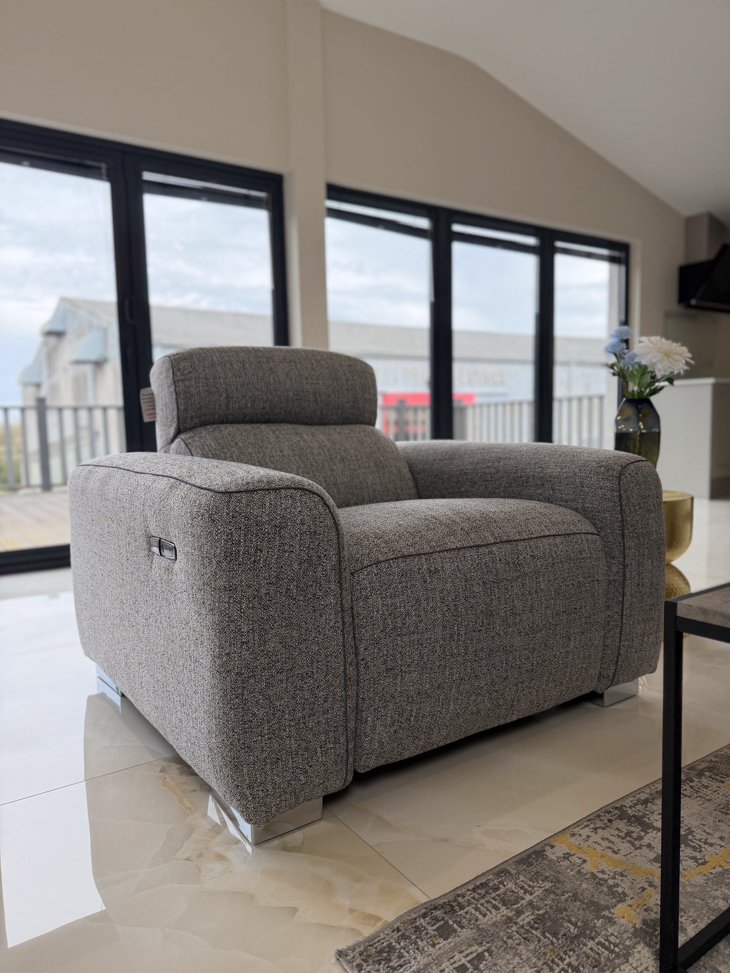 Hudson Recliner Armchair in Grey