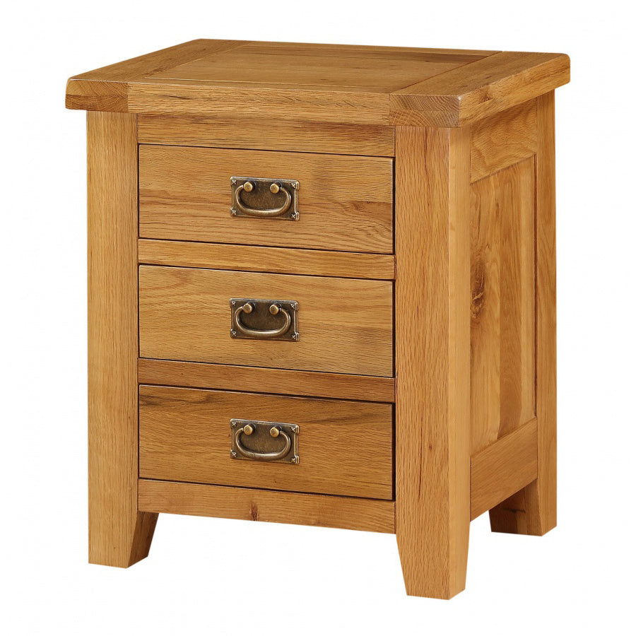 Alderley Solid Oak Bedside Table 3 Drawer