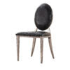 Arriana Dining Chair Stainless Steel and Faux Leather Black - luxury dining furniture