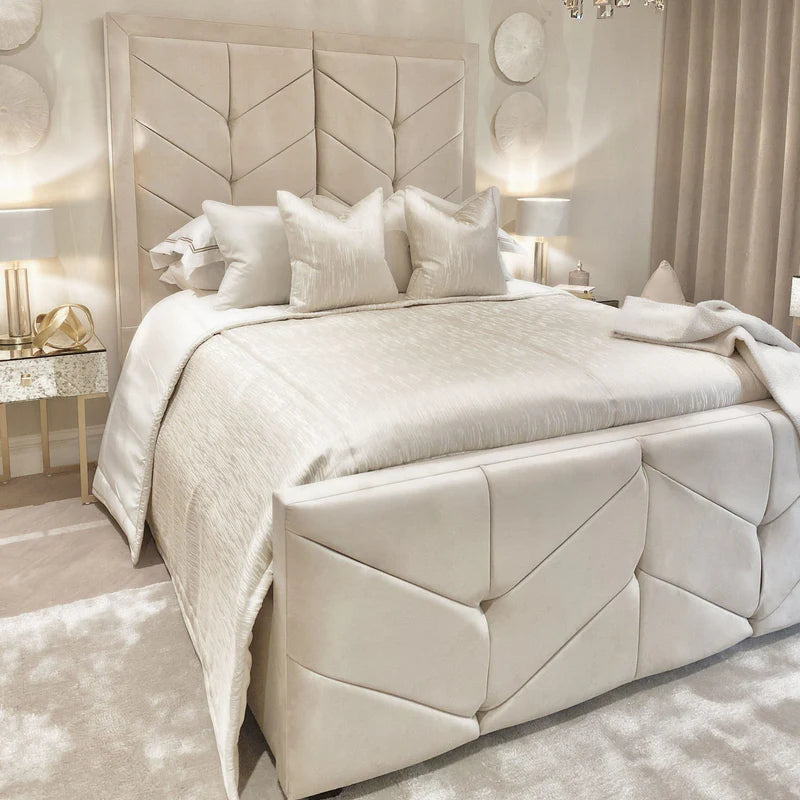 Kensington Velvet Premium Chevron Bed
