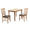 Massa Small Dining Set with 2 Dining Chairs Oak - luxury dining furniture