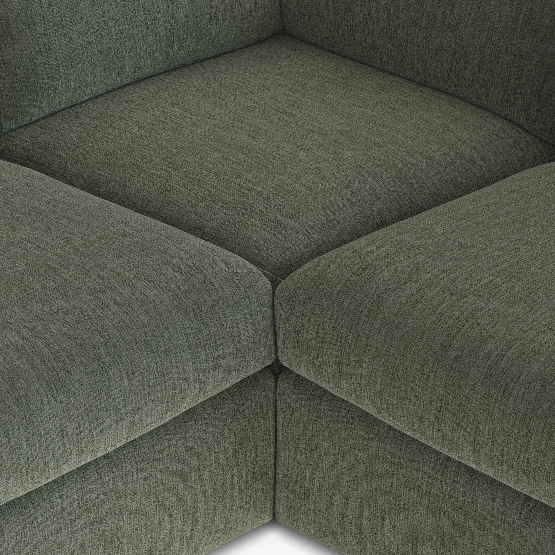 Lenae Corner Sofa - luxury chenille corner sofa in green by Vogue Vocus view 11