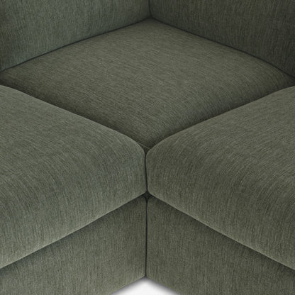 Lenae Corner Sofa - luxury chenille corner sofa in green by Vogue Vocus view 11