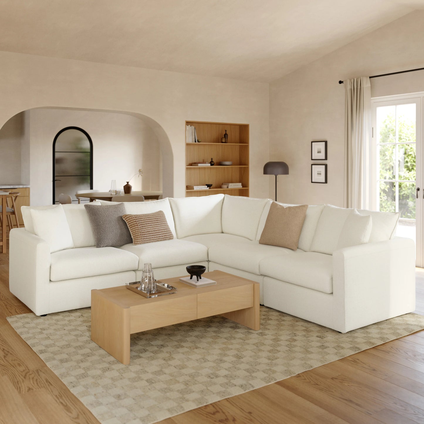 Lenae Corner Sectional Sofa - Savoy Ivory