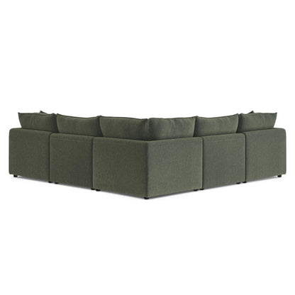 Lenae Corner Sofa - luxury chenille corner sofa in green by Vogue Vocus view 7