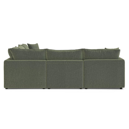 Lenae Corner Sofa - luxury chenille corner sofa in green by Vogue Vocus view 8