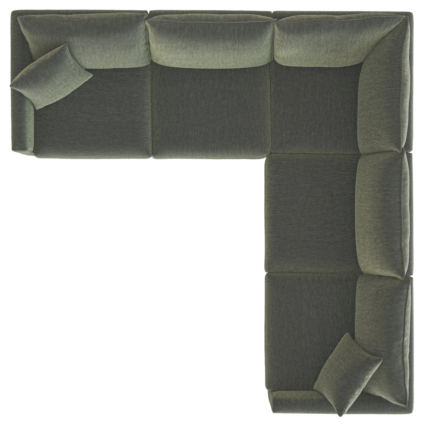 Lenae Corner Sofa - luxury chenille corner sofa in green by Vogue Vocus view 9