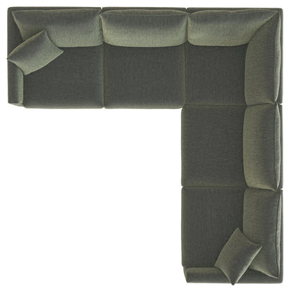 Lenae Corner Sofa - luxury chenille corner sofa in green by Vogue Vocus view 9
