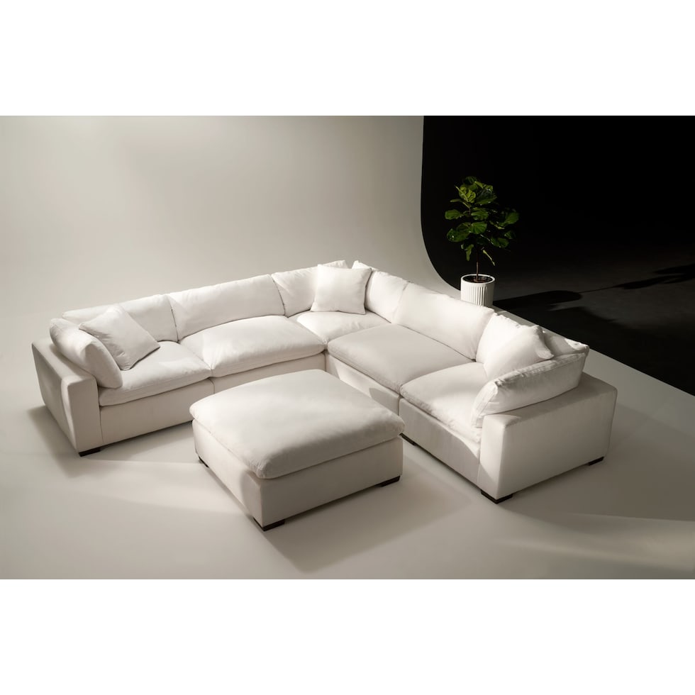 Carolina Plush 5-Piece Sectional and Ottoman