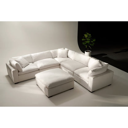 Carolina Plush 5-Piece Sectional and Ottoman