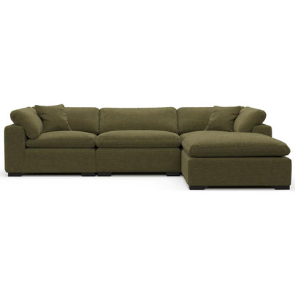 Carolina Plush 3-Piece Sectional and Ottoman