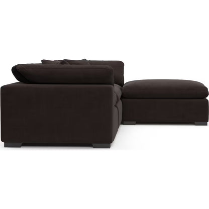 Carolina Plush 3-Piece Sectional and Ottoman