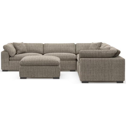 Carolina Plush 5-Piece Sectional and Ottoman