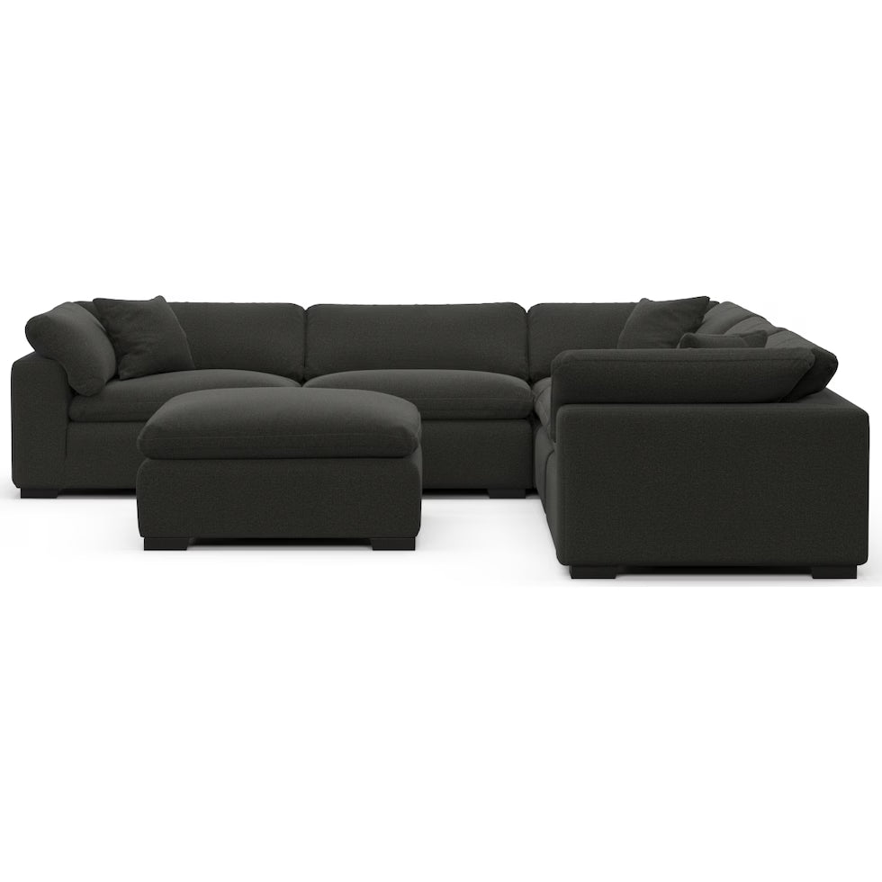 Carolina Plush 5-Piece Sectional and Ottoman