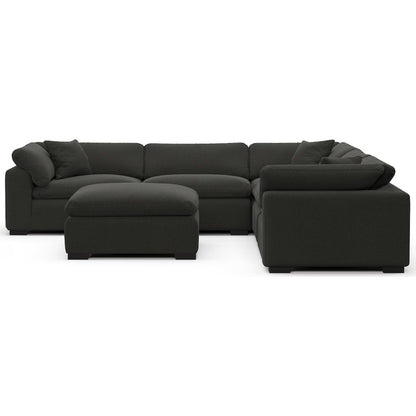 Carolina Plush 5-Piece Sectional and Ottoman