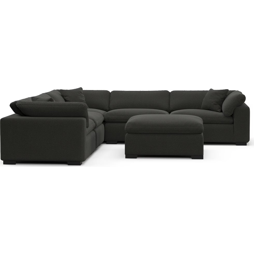 Carolina Plush 5-Piece Sectional and Ottoman