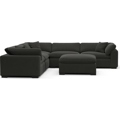 Carolina Plush 5-Piece Sectional and Ottoman