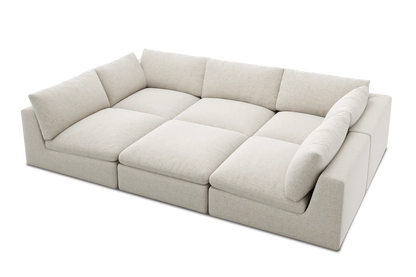 Carolina Modular Plush 6-Piece Sectional
