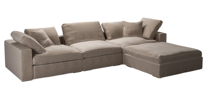 Madrid Complete Modular Set with Footstool Feather Sofa