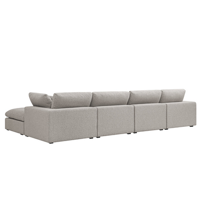 Sola Modular 4 Piece Chaise Corner Sofa With Feather Cushions