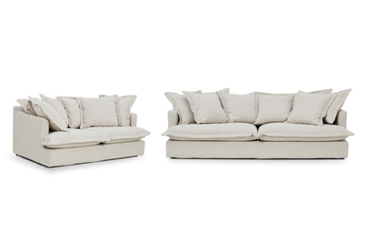 SPENCER Feather Filled Fabric Sofa Range - 3+2 Sofa Set