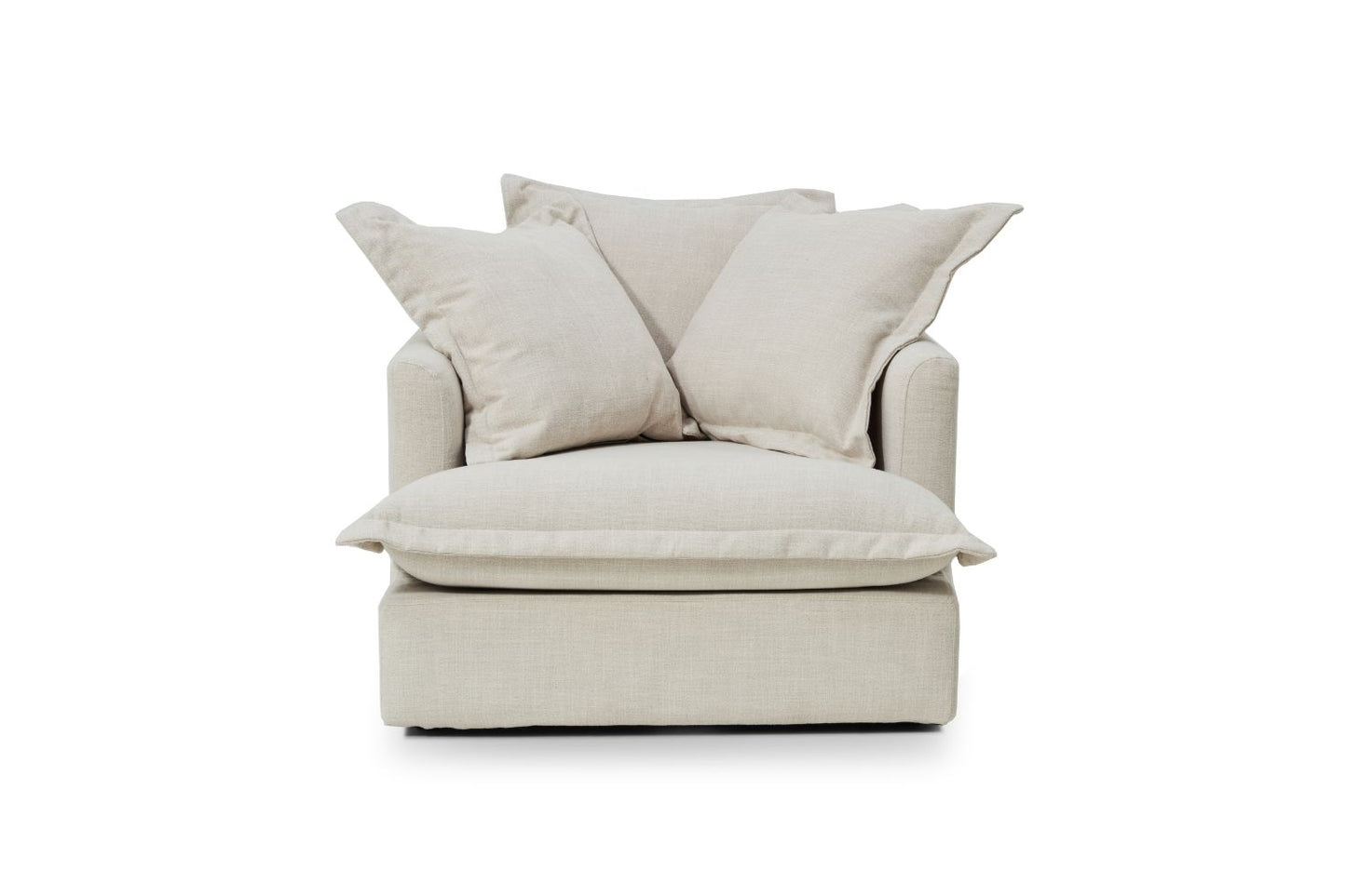 SPENCER Feather Filled Fabric Sofa Range 1 Seater