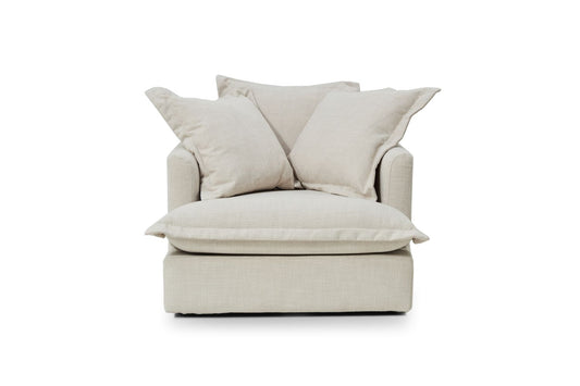 SPENCER Feather Filled Fabric Sofa Range 1 Seater
