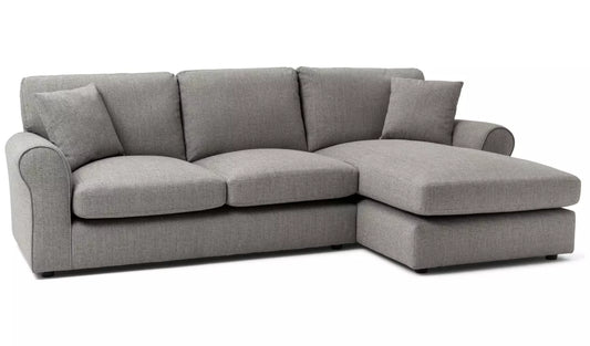 Metro Nest Fabric Right Corner Grey Sofa