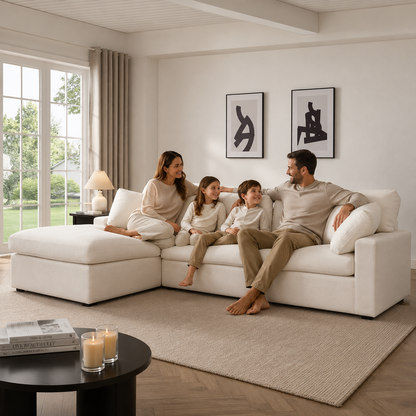 Savannah Feather Left Hand Chaise Sofa - luxury velvet corner sofa in chocolate by Vogue Vocus view 2