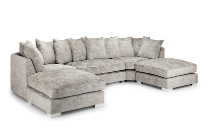 Regal Truffle U Shape Corner Scatterback Sofa
