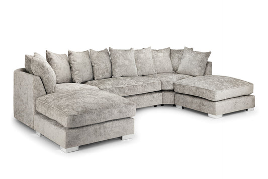 Regal Truffle U Shape Corner Scatterback Sofa