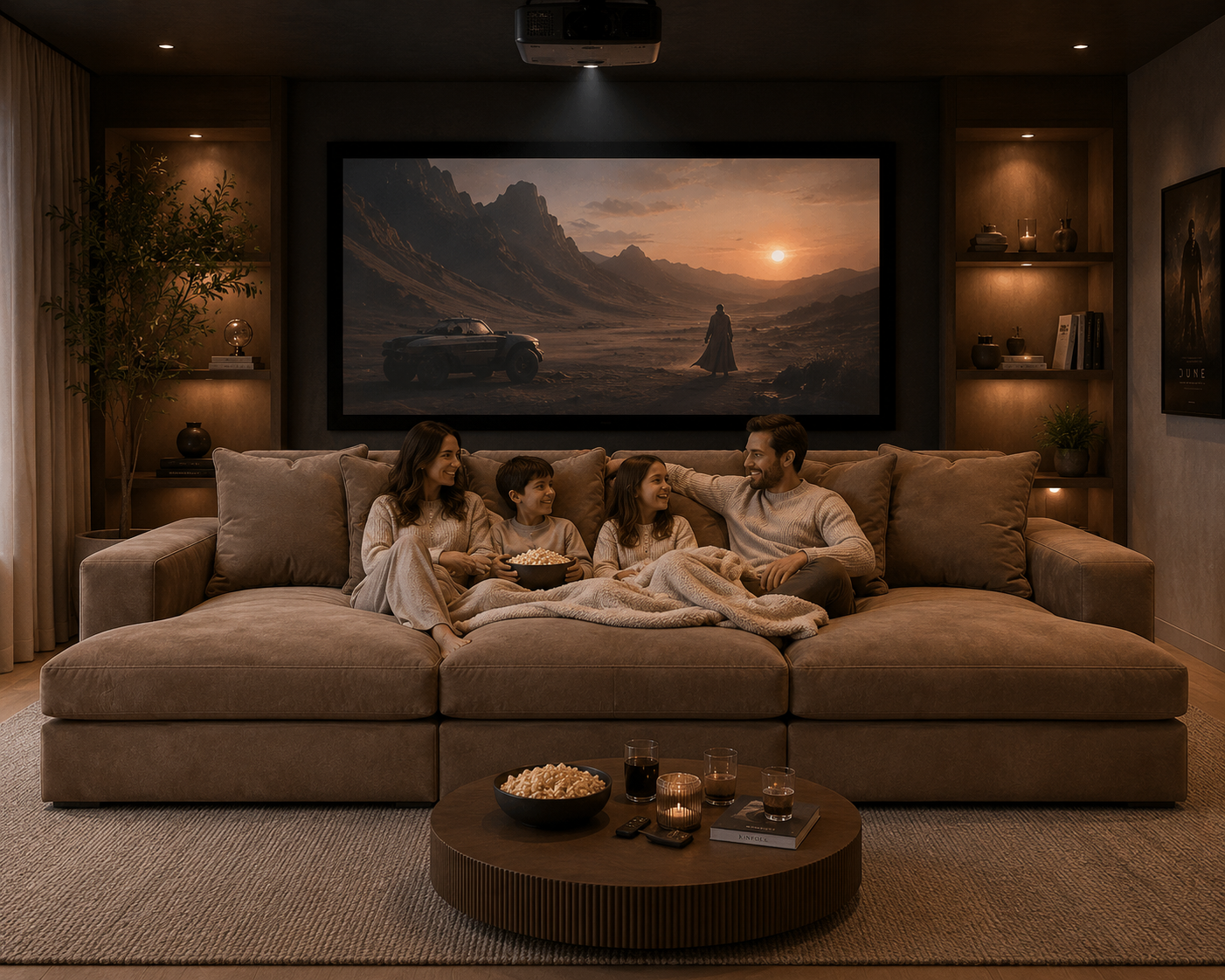 Oscar Cinema Velvet Sofa – Feather Filled Seats - luxury velvet modular sofa in slate by Vogue Vocus view 2