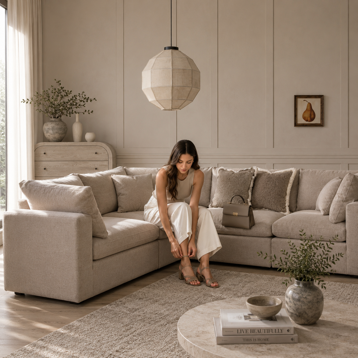 Sola Modular Corner Sofa With Feather Cushions - luxury velvet corner sofa by Vogue Vocus view 2